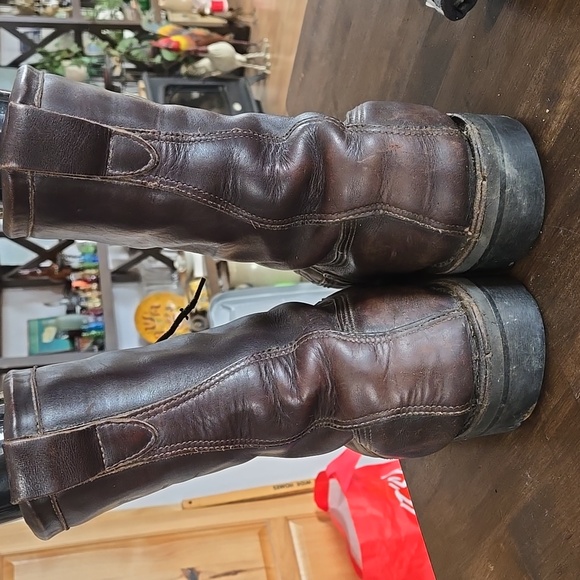 Danner Brown Leather Boots Grunge Ready Leather Old School 10.5 Mens Work Boot - Picture 5 of 11